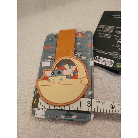 Loungefly Disney Star Wars Halloween Mandalorian Grogu Cardholder Wallet NWT - Picture 3 of 6